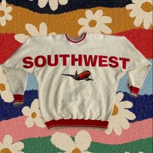 Vintage Southwest Airlines patchwork crewneck!